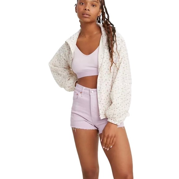 Levi’s Premium Denim Ribcage Lavender Shorts Size 26‎ - Picture 2 of 15